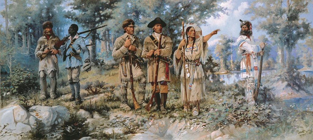 Lewis and Clark at the Three forks