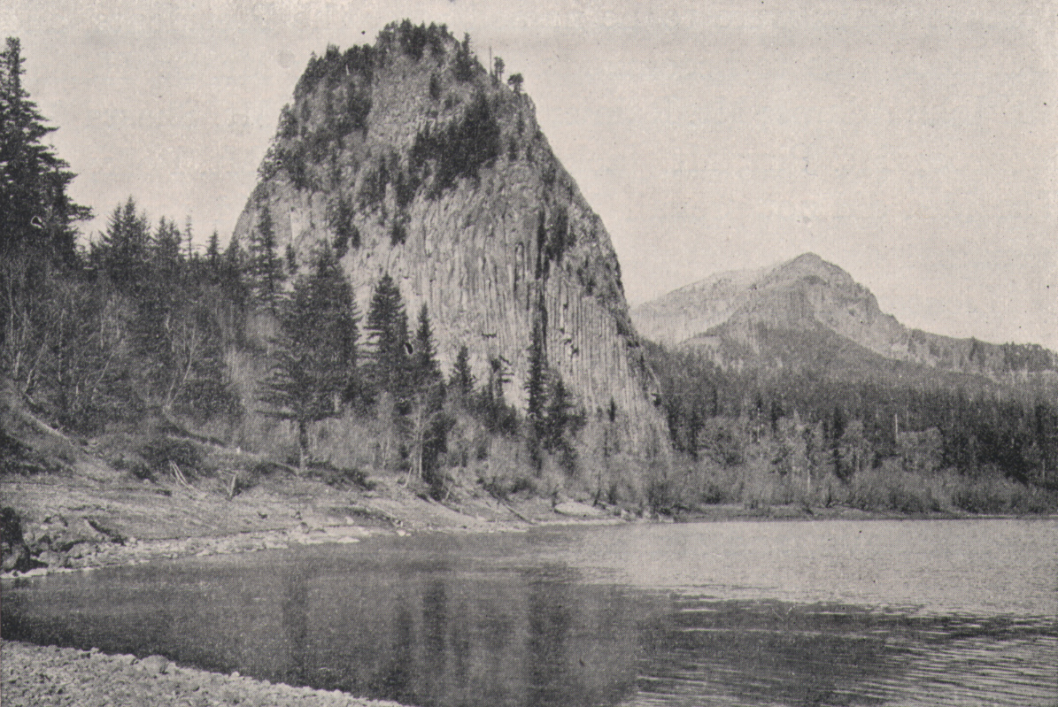 monolithic rock rising 800 feet above the river