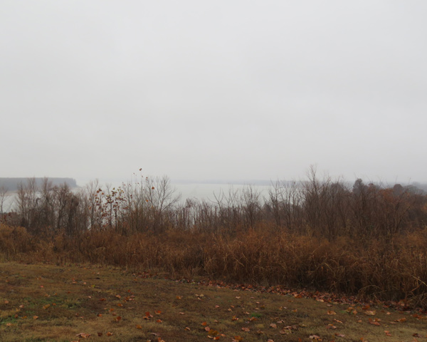 Mississippi River on a stormy fall day viewed from Fort Jefferson
