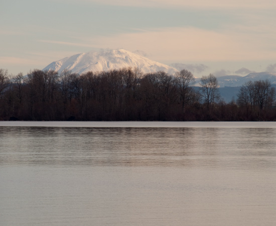 Snow peak with flat top