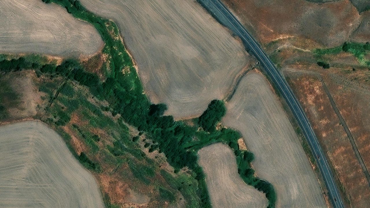 Satellite view of the area around this place