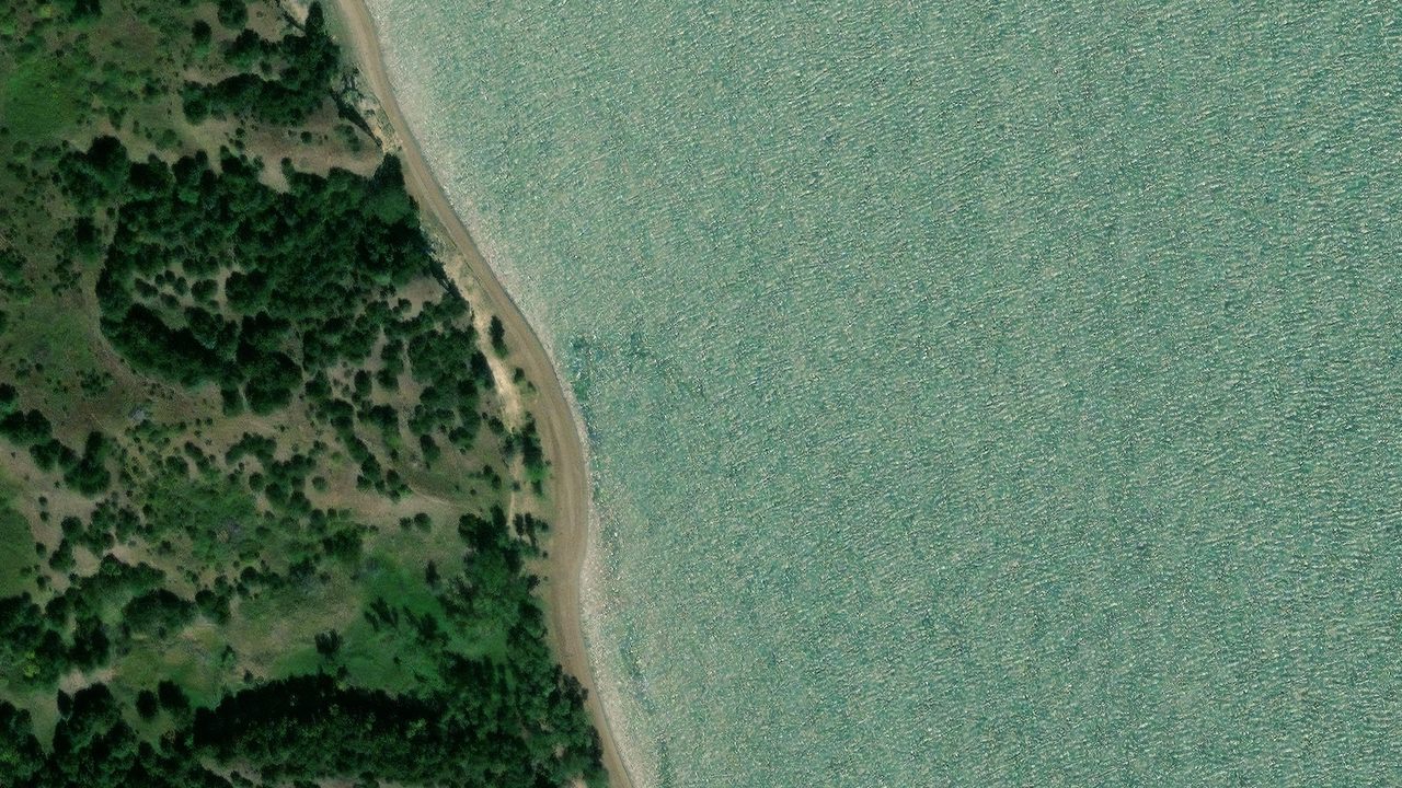 Satellite view of the area around this place