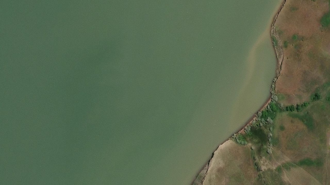Satellite view of the area around this place