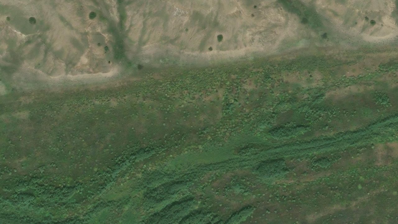 Satellite view of the area around this place