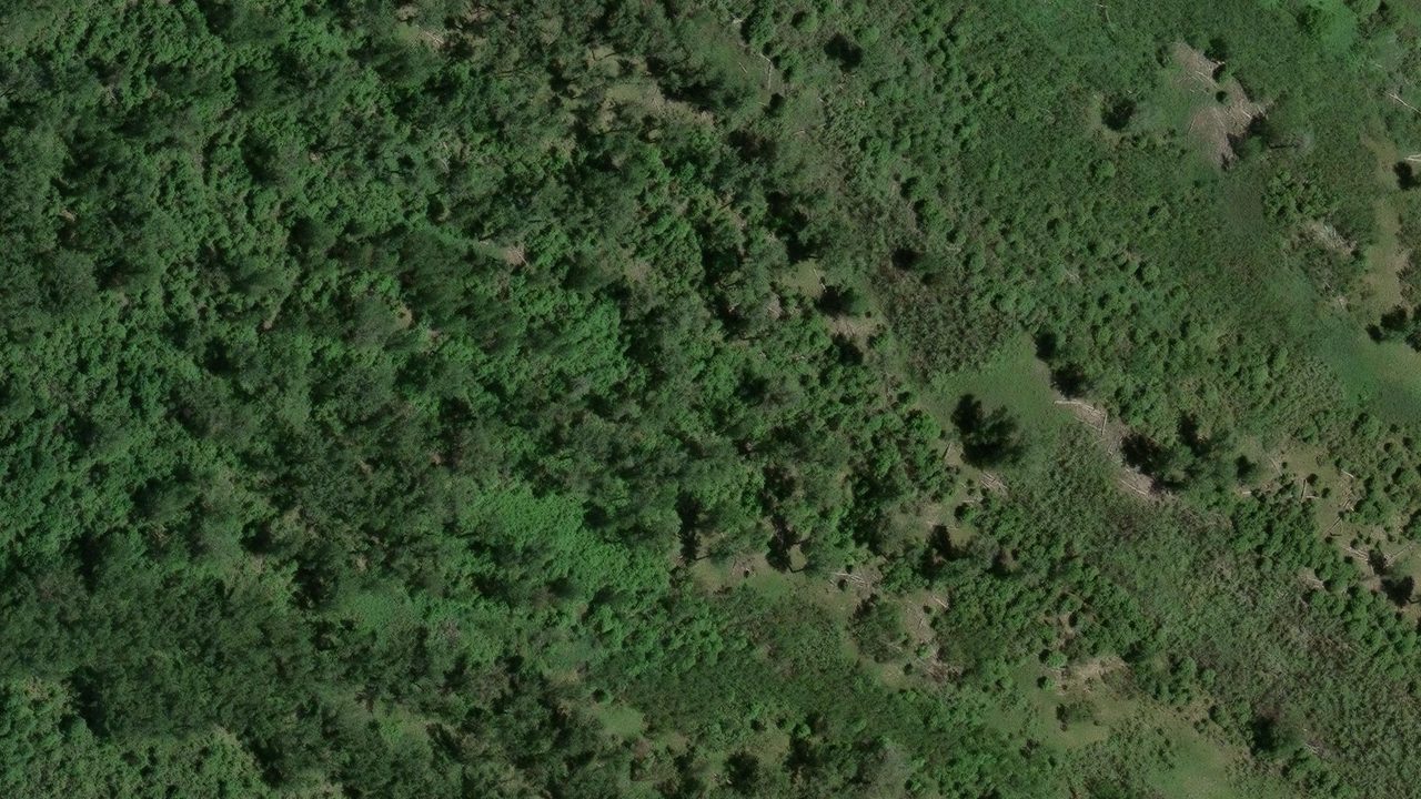 Satellite view of the area around this place