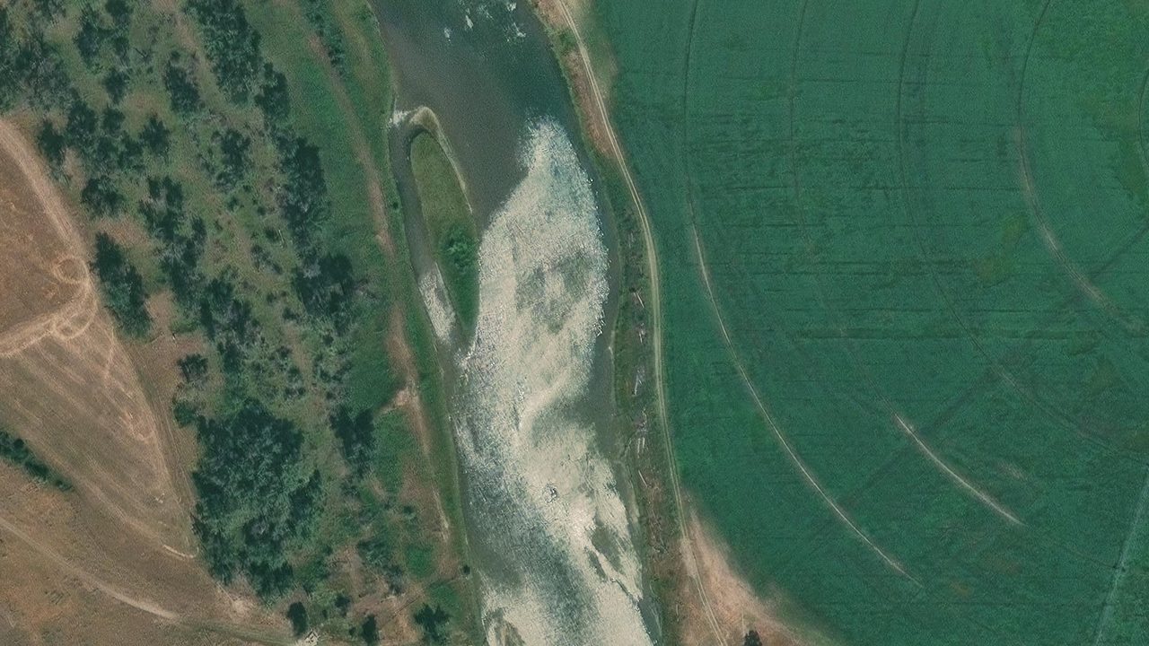 Satellite view of the area around this place