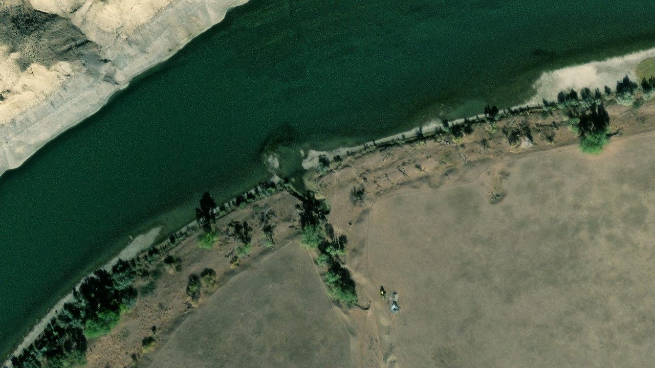 Satellite view of the area around this place