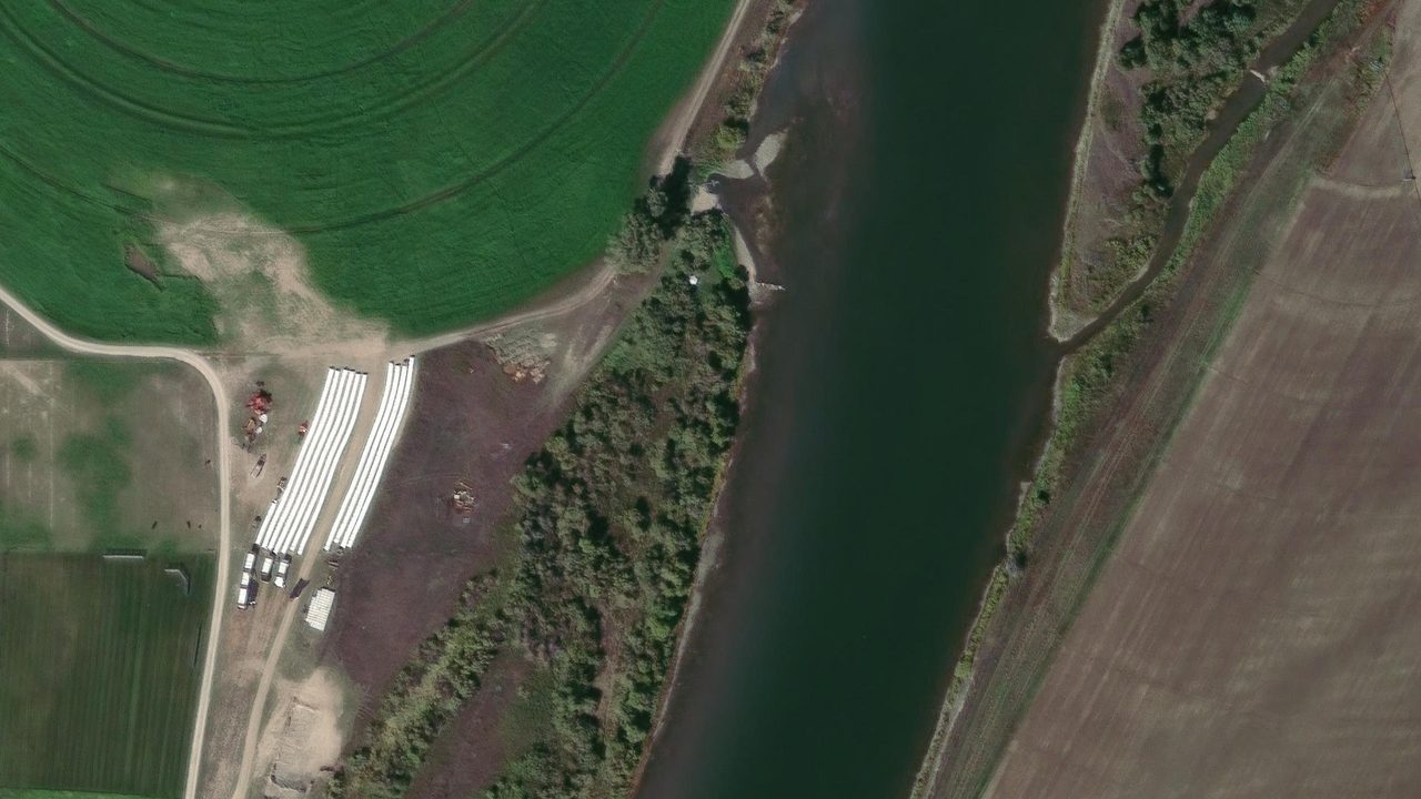Satellite view of the area around this place