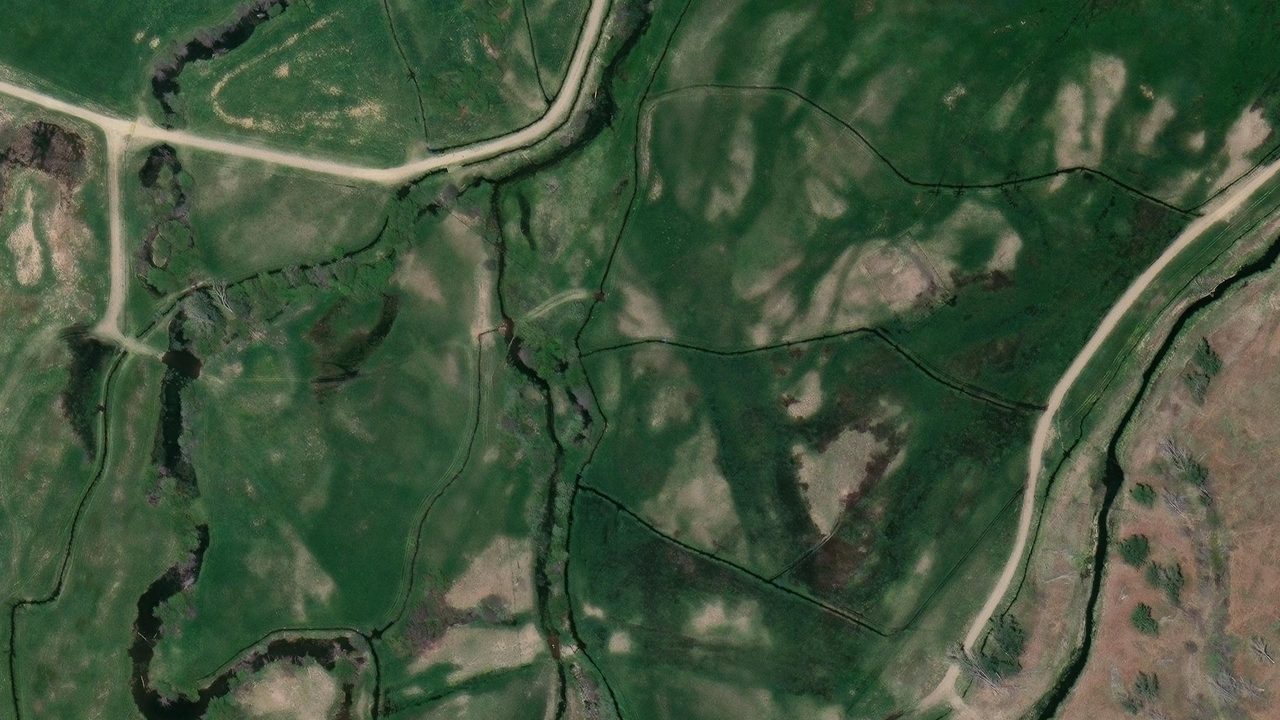 Satellite view of the area around this place
