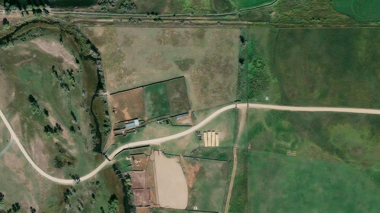 Satellite view of the area around this place