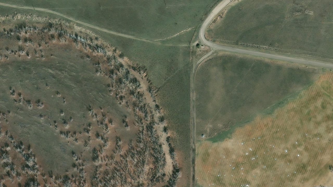 Satellite view of the area around this place