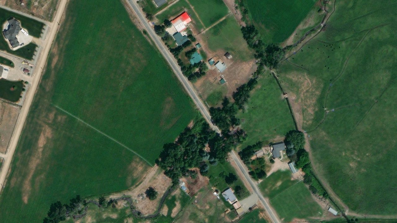 Satellite view of the area around this place