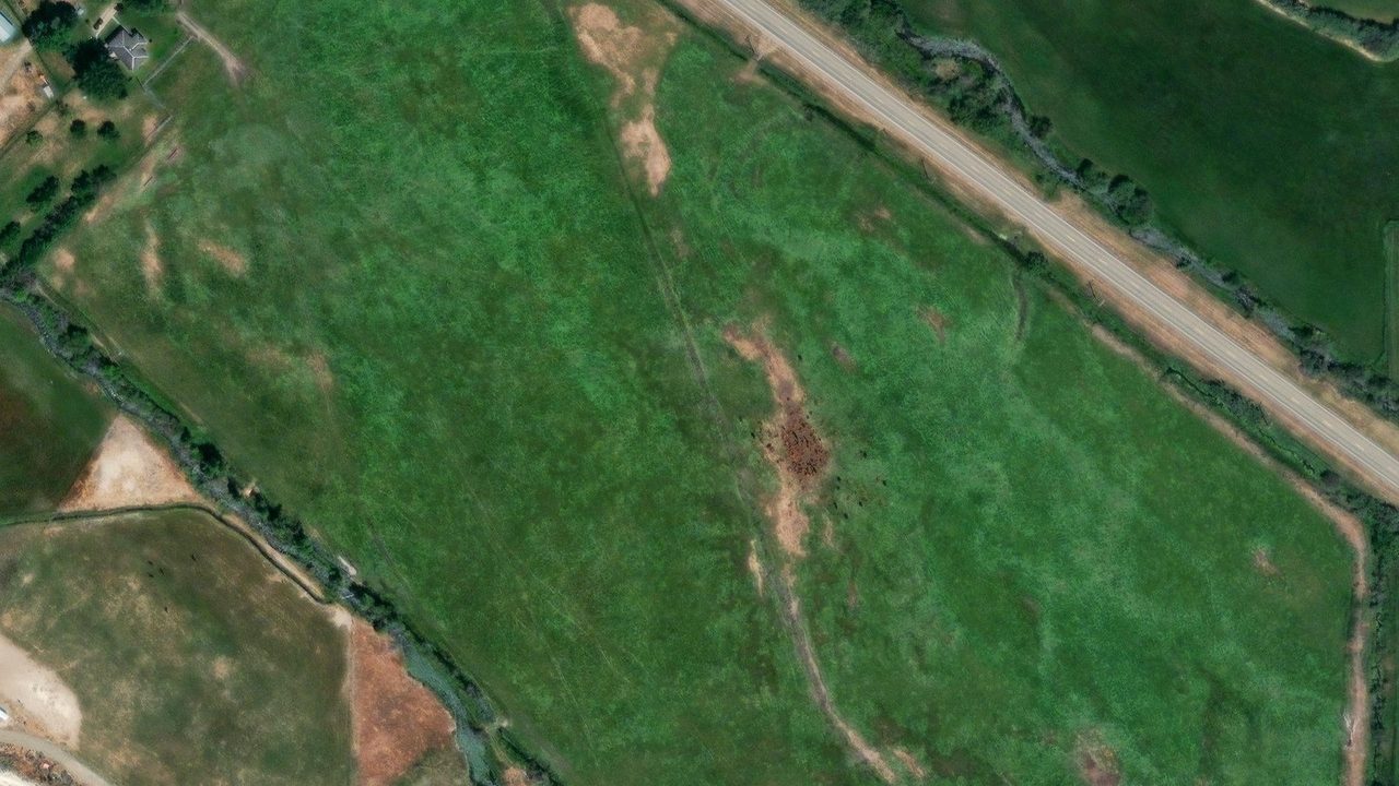 Satellite view of the area around this place