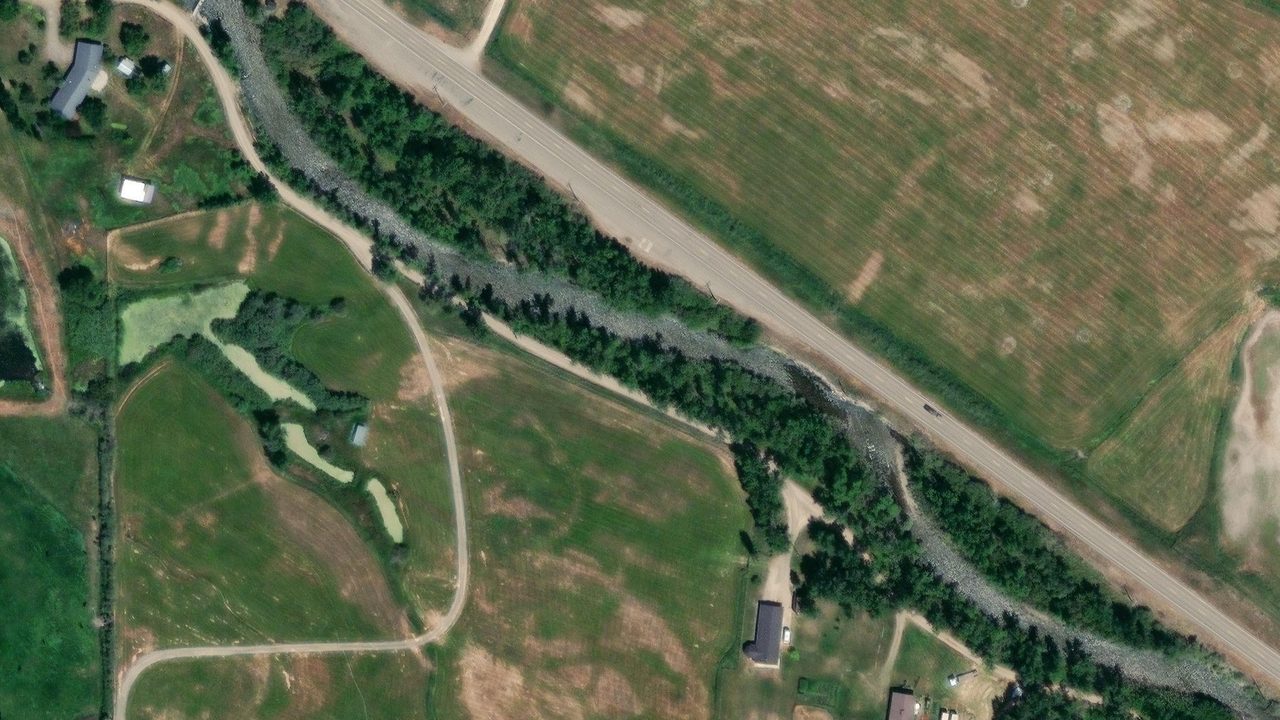 Satellite view of the area around this place