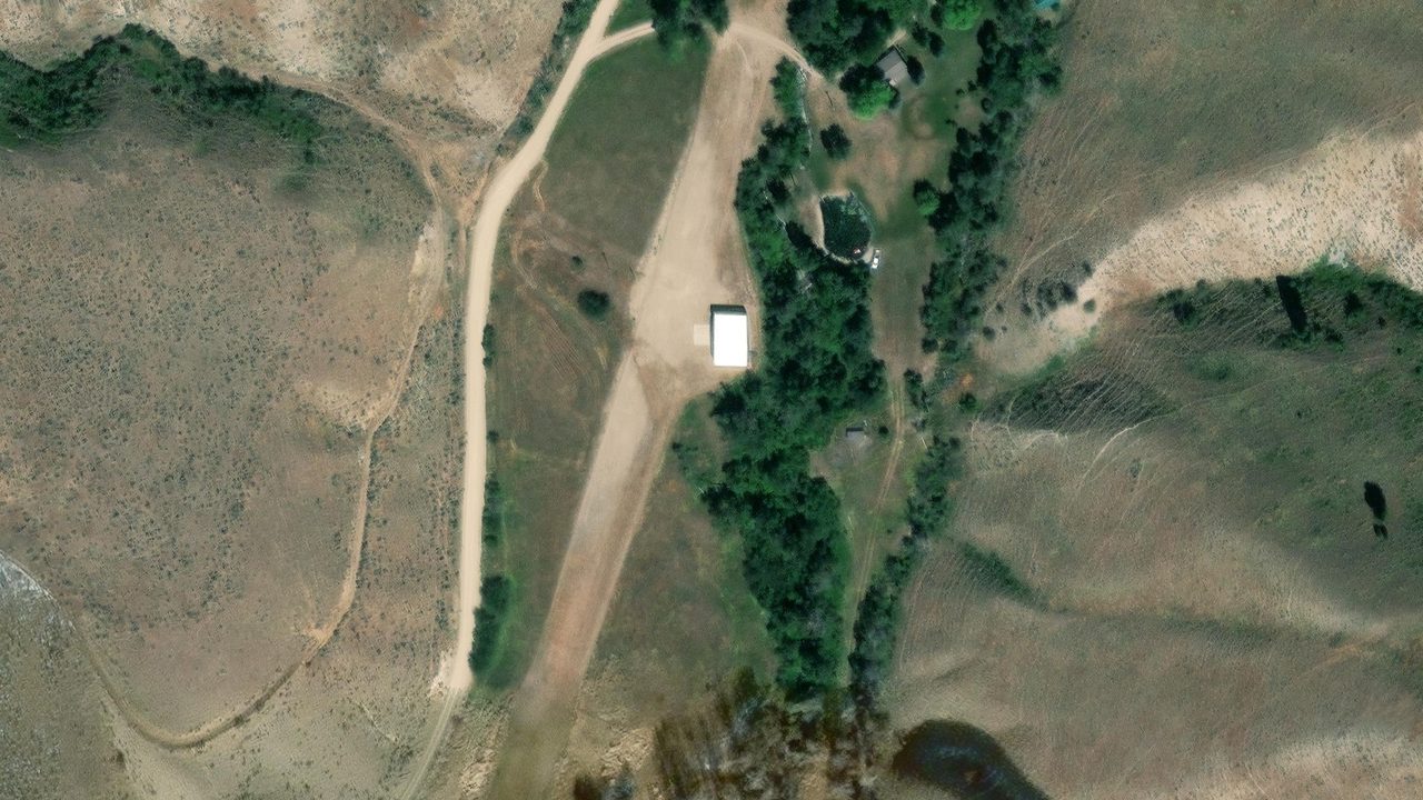 Satellite view of the area around this place