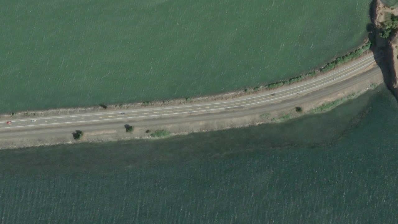 Satellite view of the area around this place