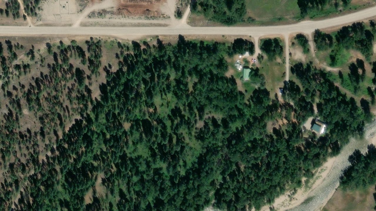Satellite view of the area around this place