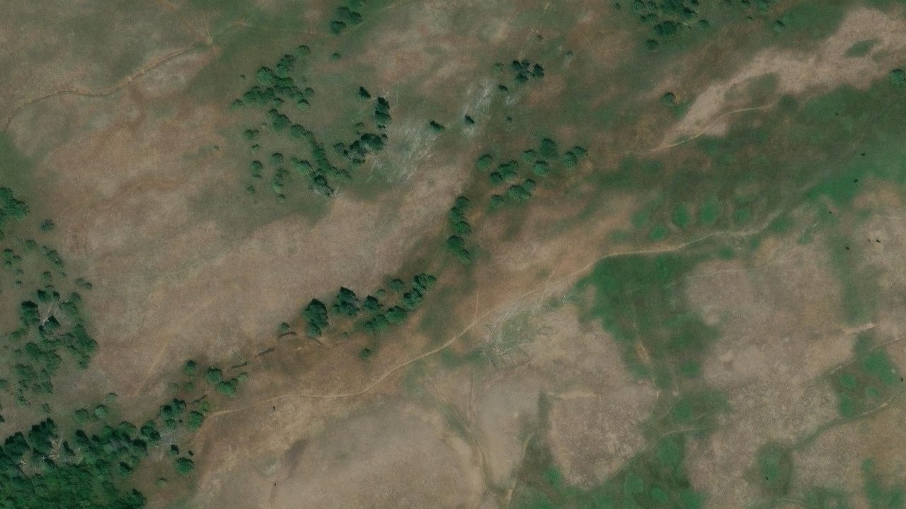 Satellite view of the area around this place