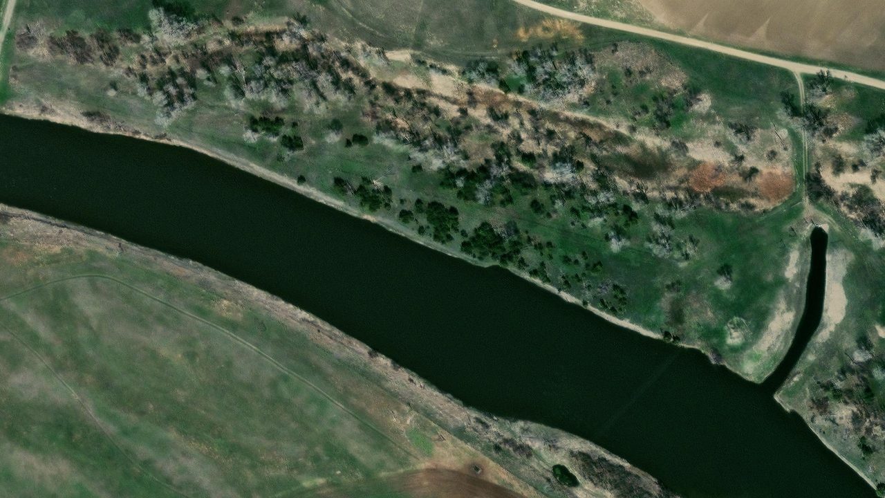 Satellite view of the area around this place