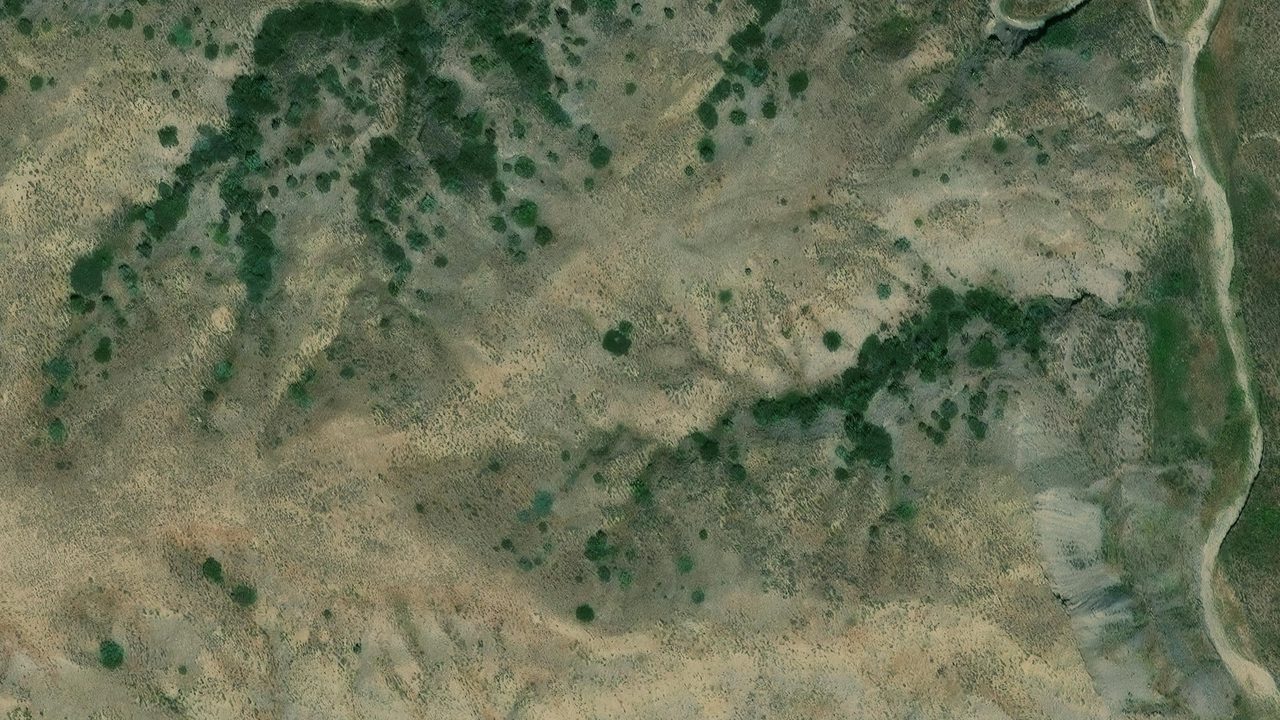 Satellite view of the area around this place