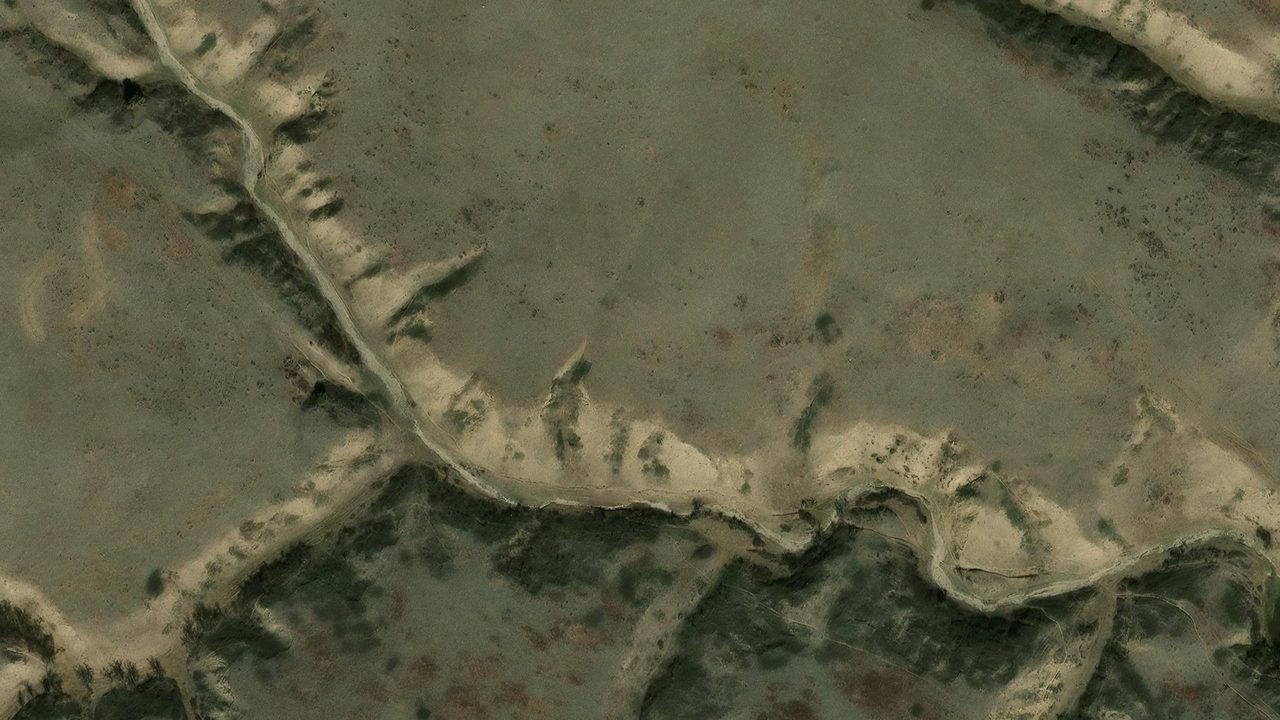 Satellite view of the area around this place