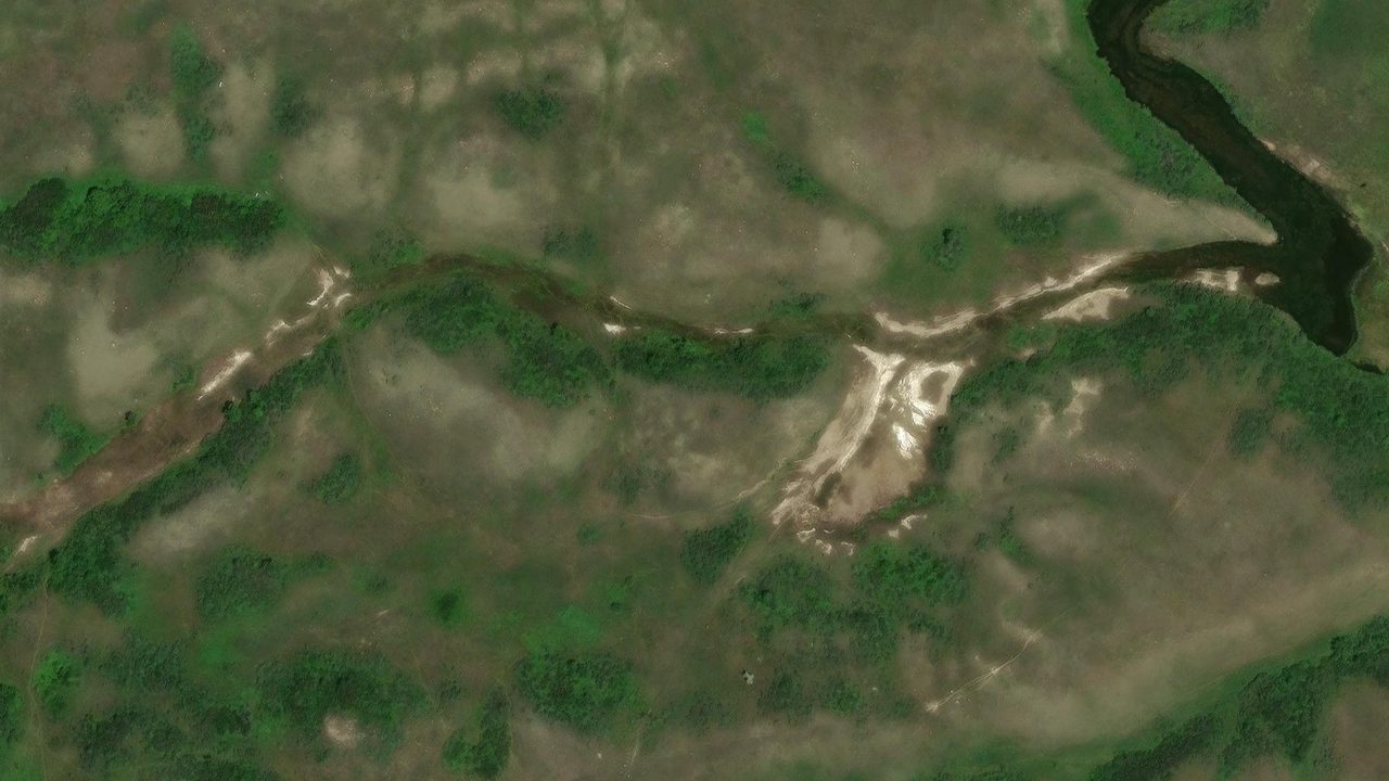 Satellite view of the area around this place