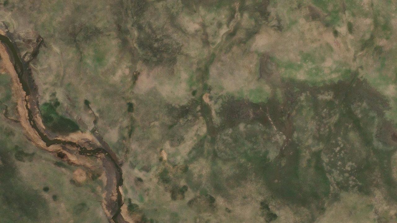 Satellite view of the area around this place