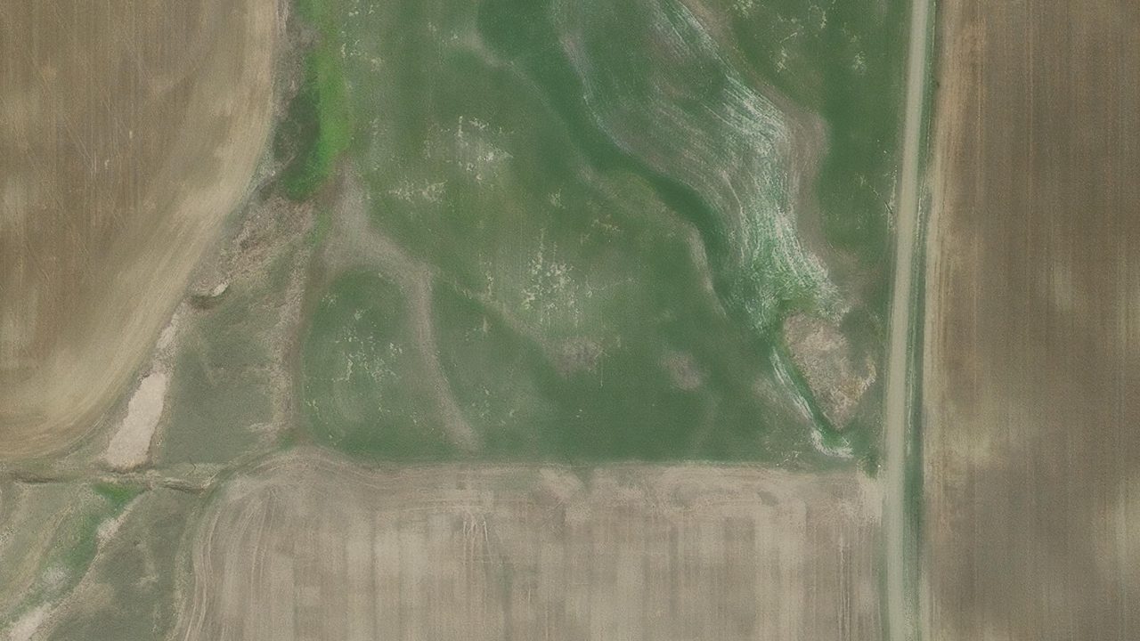 Satellite view of the area around this place