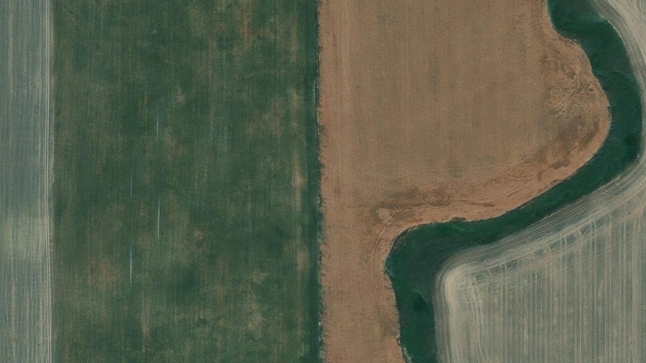 Satellite view of the area around this place