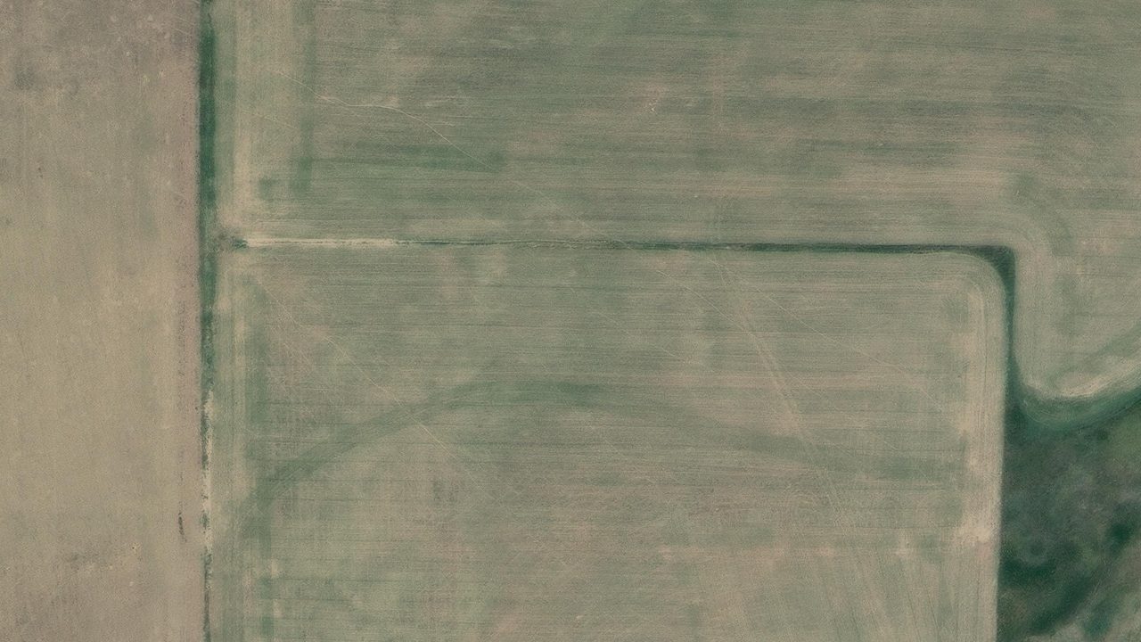 Satellite view of the area around this place