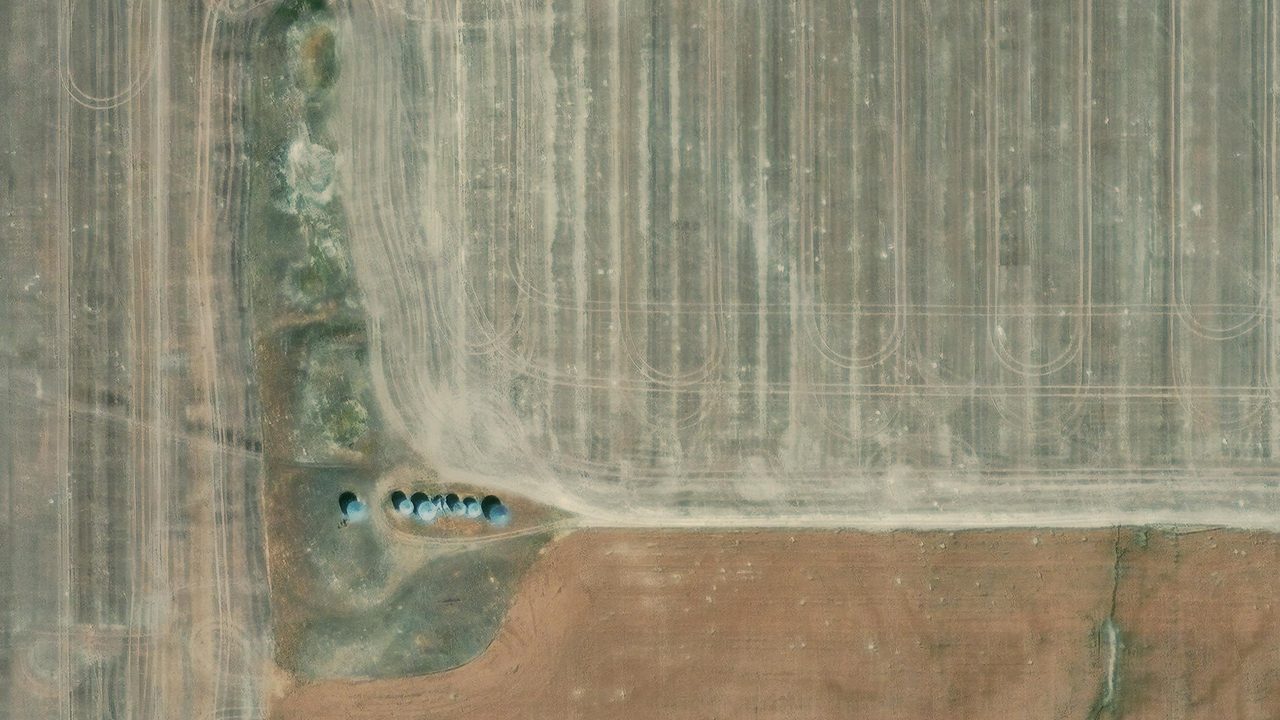 Satellite view of the area around this place