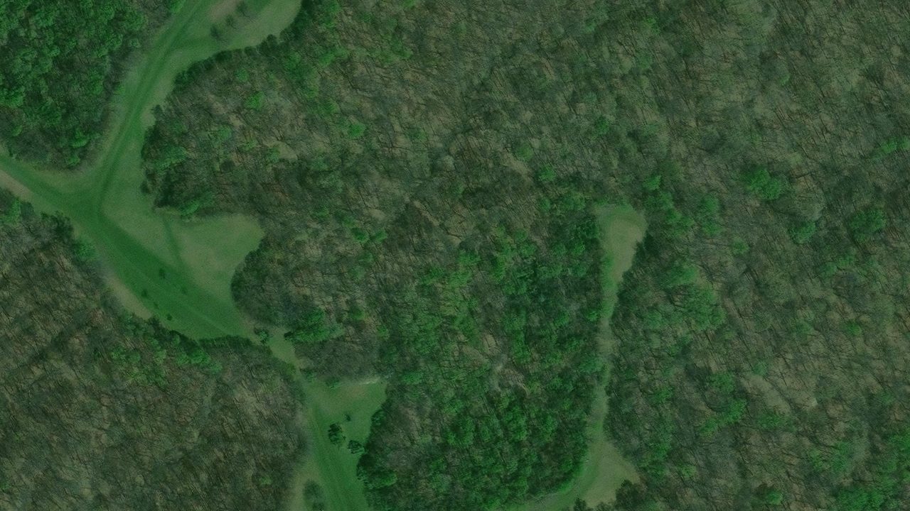 Satellite view of the area around this place
