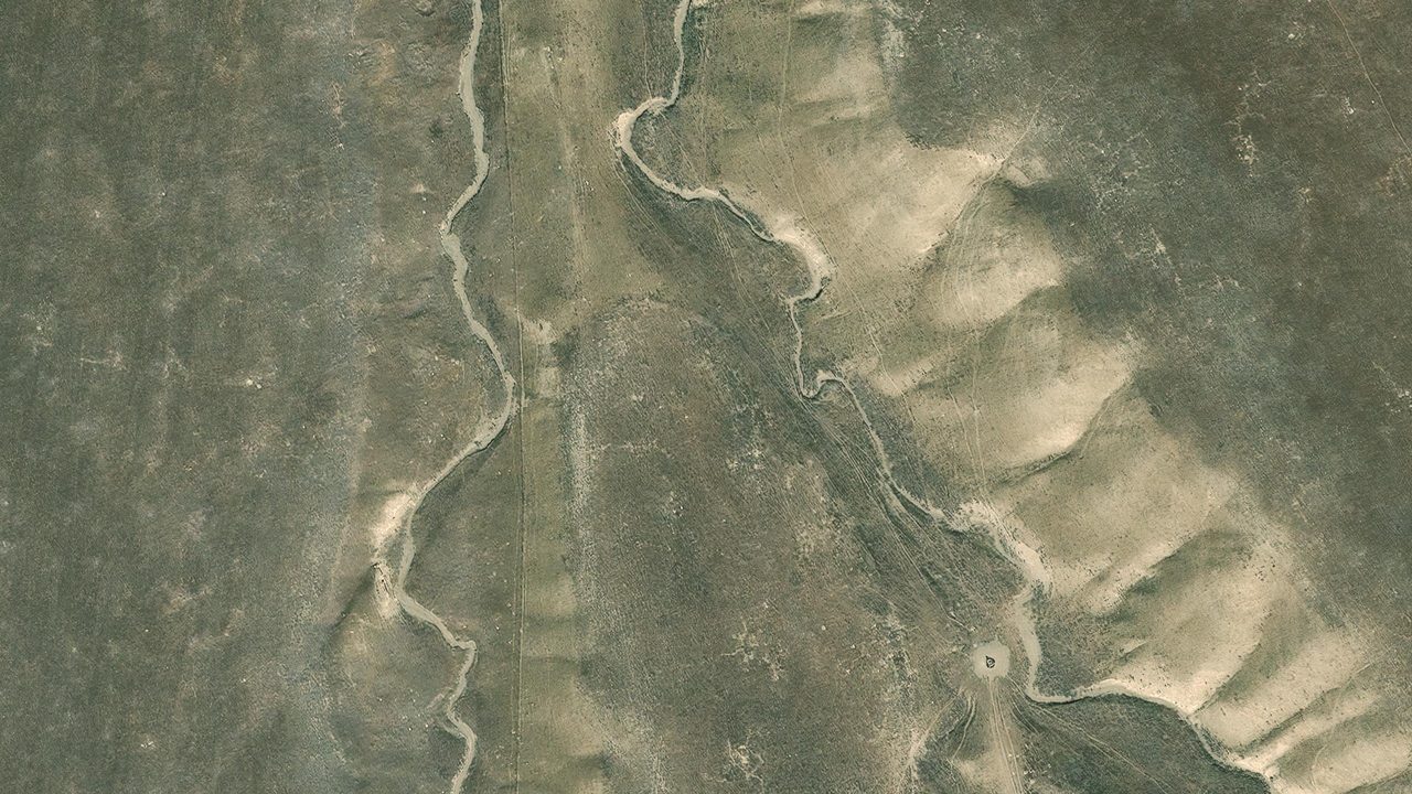 Satellite view of the area around this place