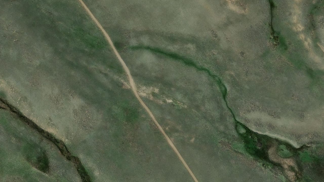 Satellite view of the area around this place