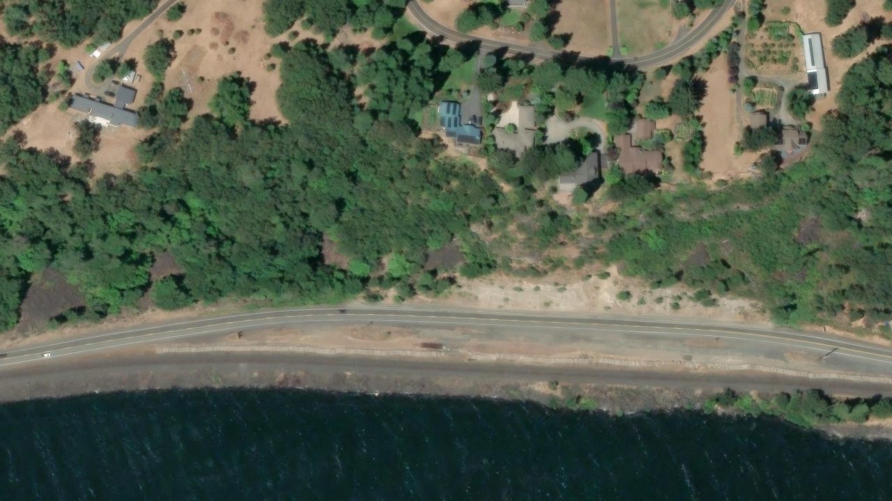 Satellite view of the area around this place