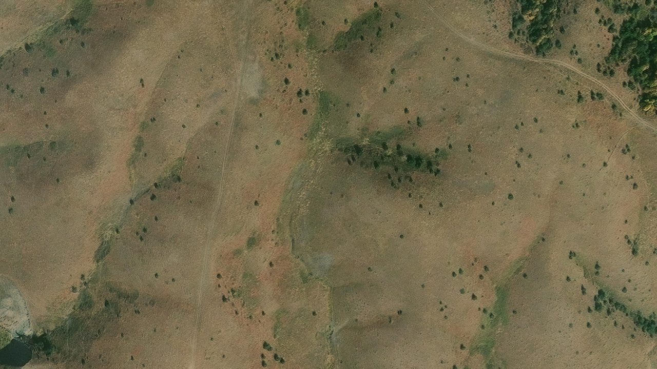 Satellite view of the area around this place