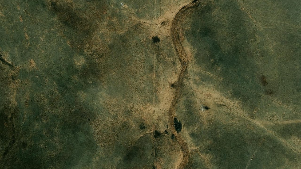 Satellite view of the area around this place