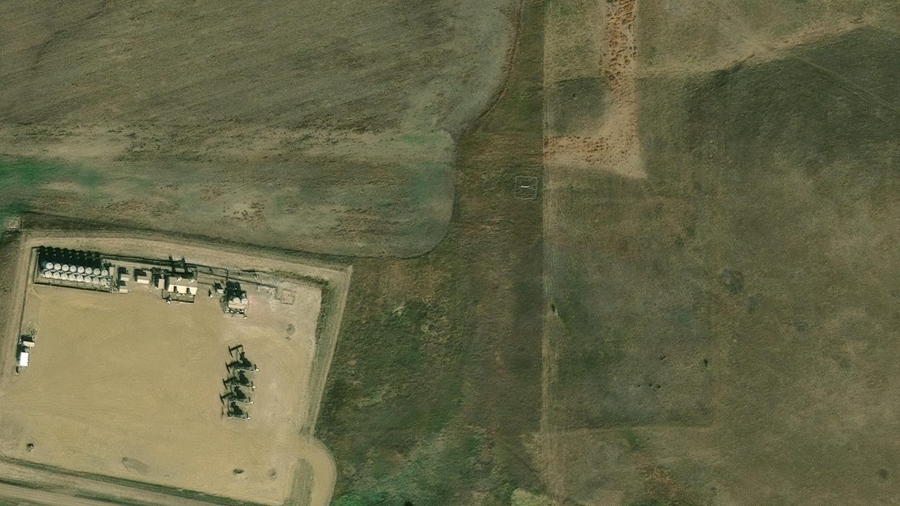 Satellite view of the area around this place