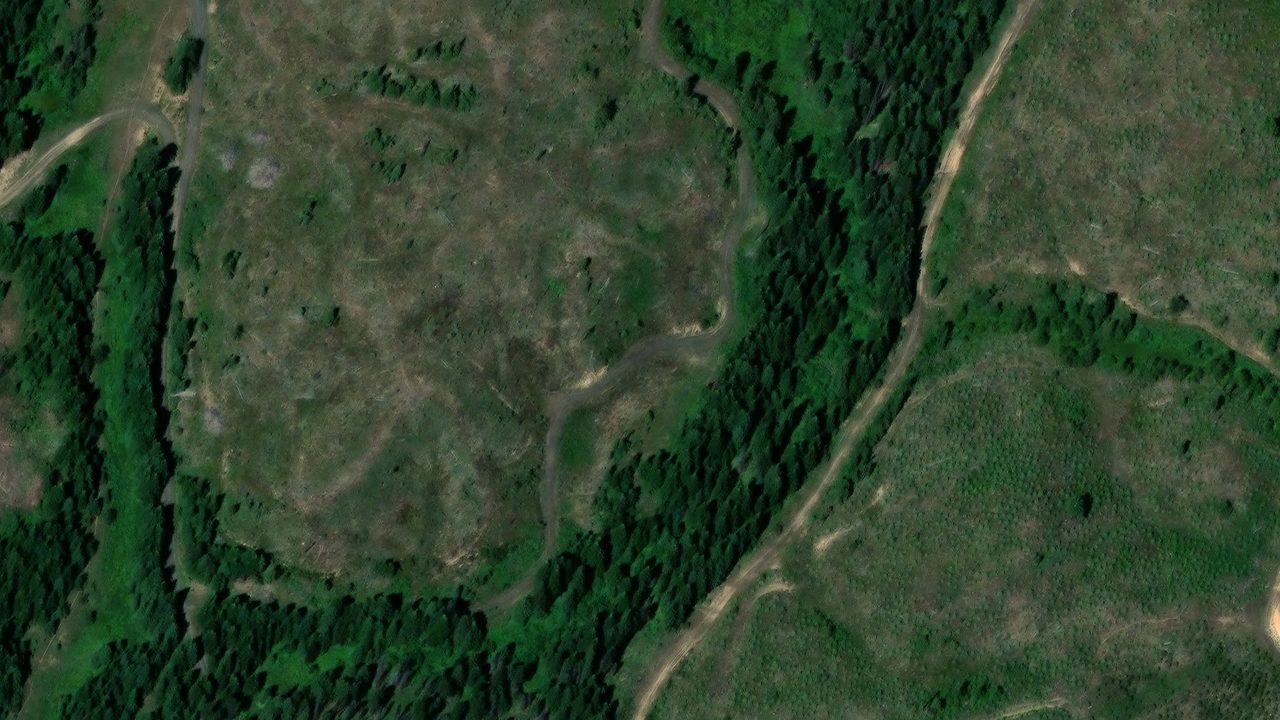 Satellite view of the area around this place