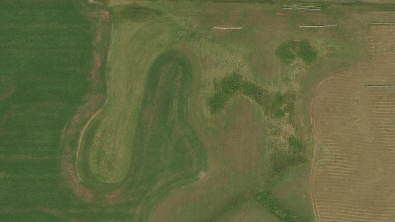 Satellite view of the area around this place