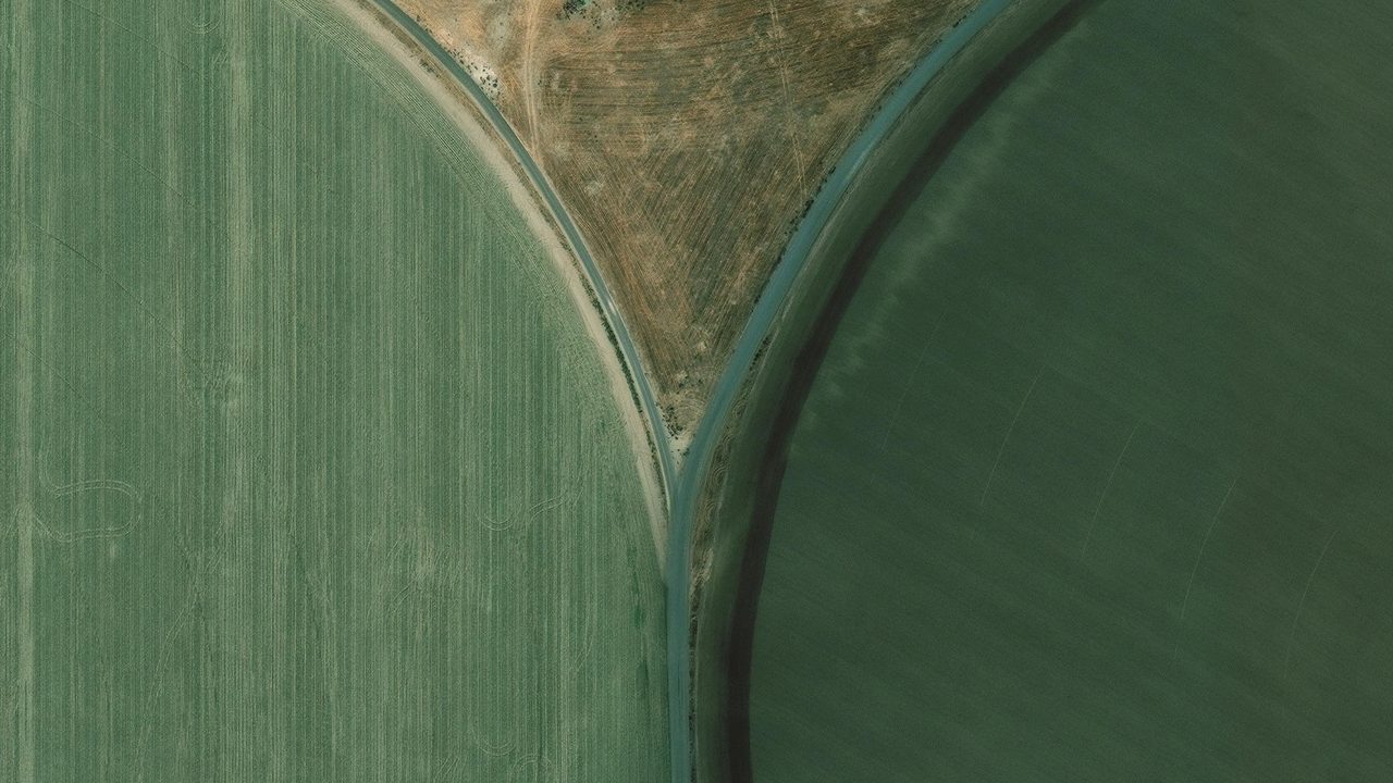 Satellite view of the area around this place