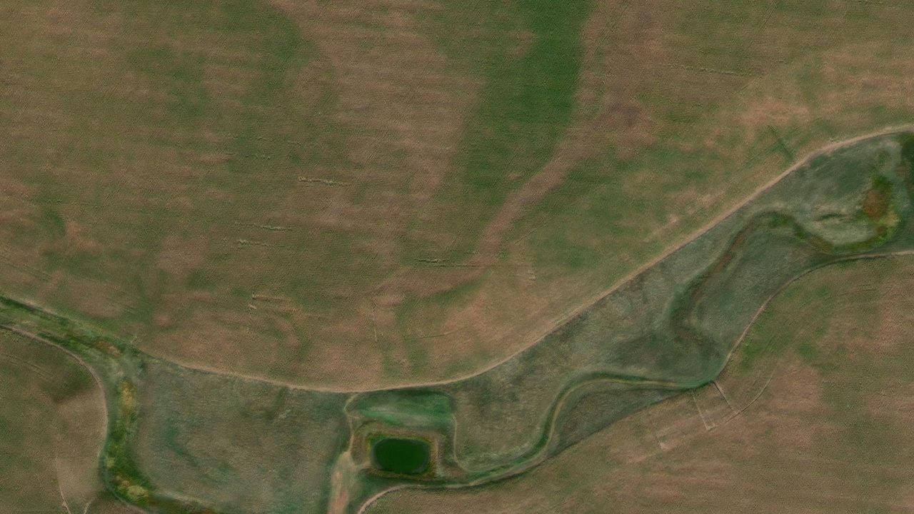 Satellite view of the area around this place
