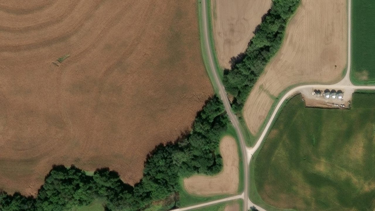 Satellite view of the area around this place