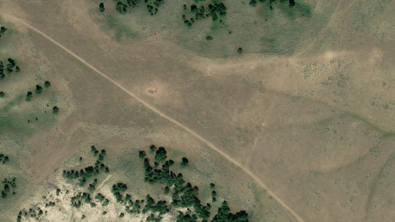 Satellite view of the area around this place