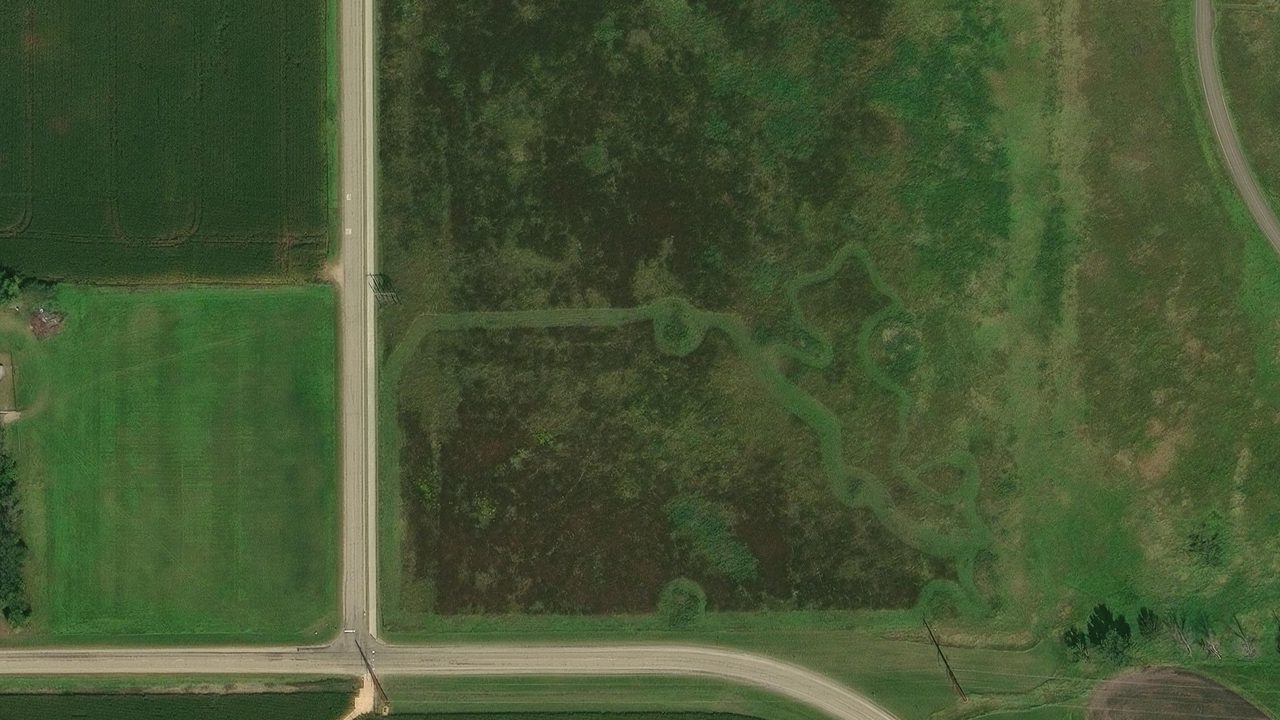 Satellite view of the area around this place